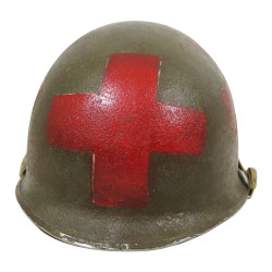 Casque M1, Schlueter, Medic, trois croix rouges