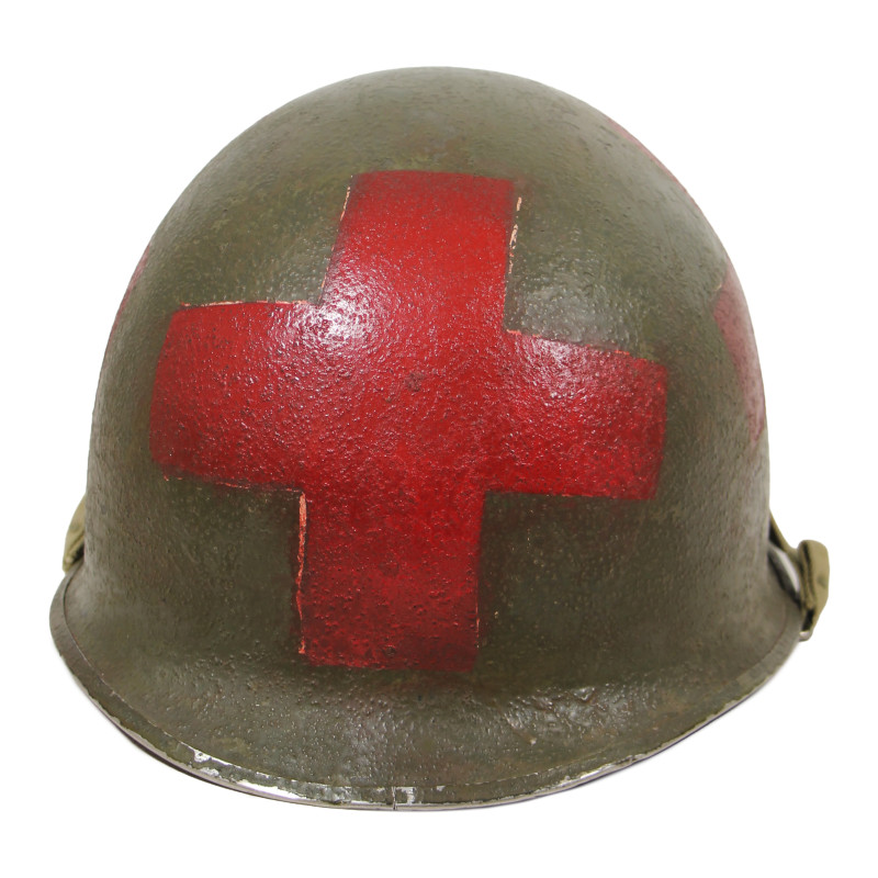 Casque M1, Schlueter, Medic, trois croix rouges