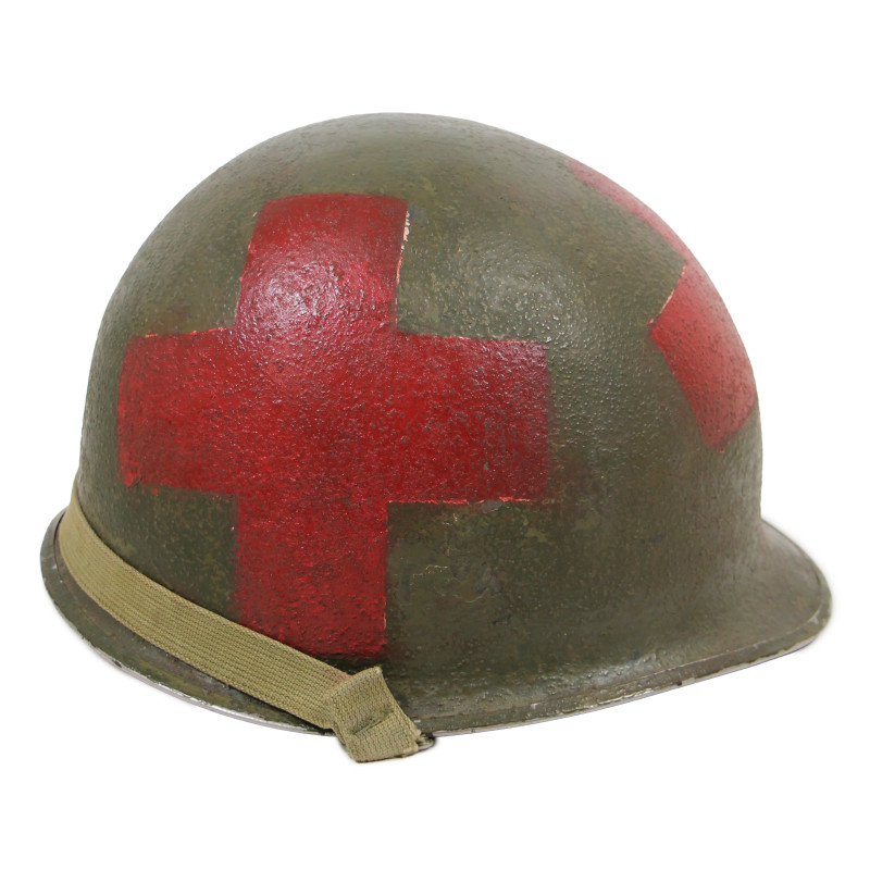Casque M1, Schlueter, Medic, trois croix rouges