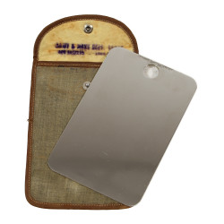 Miroir de poche, US Army, dans son étui, WWI