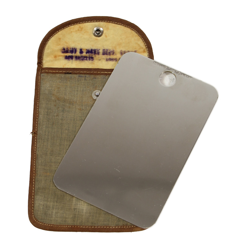 Mirror, Shaving, US Army, in Canvas Cover, WWI