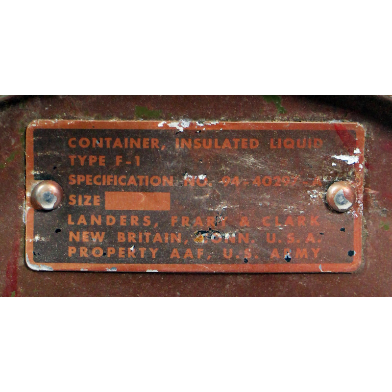 Thermos, Type F-1, 2 gallons, Specification No. 94-40297-A, USAAF