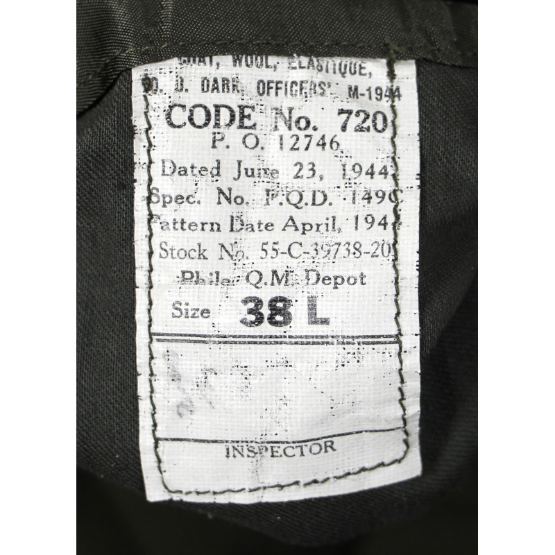 Coat, Service, Officer's, 38L, 1944