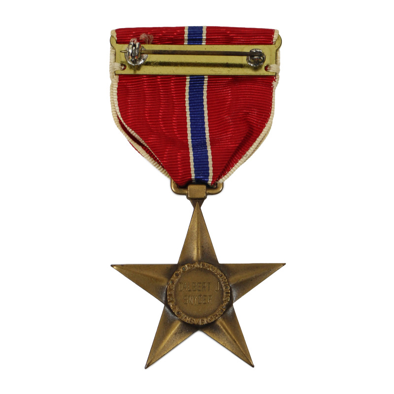 Médaille, Bronze Star, Pfc. Dalbert Snyder, Co. E, 2nd Inf. Regt., 5th Infantry Division, WIA, ETO