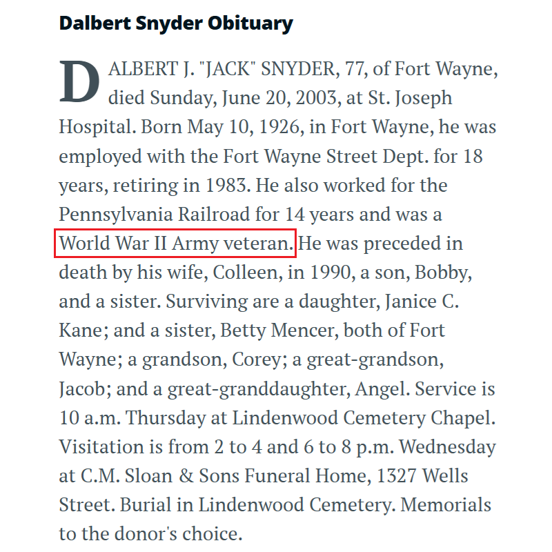 Medal, Bronze Star, Pfc. Dalbert Snyder, Co. E, 2nd Inf. Regt., 5th Infantry Division, WIA, ETO