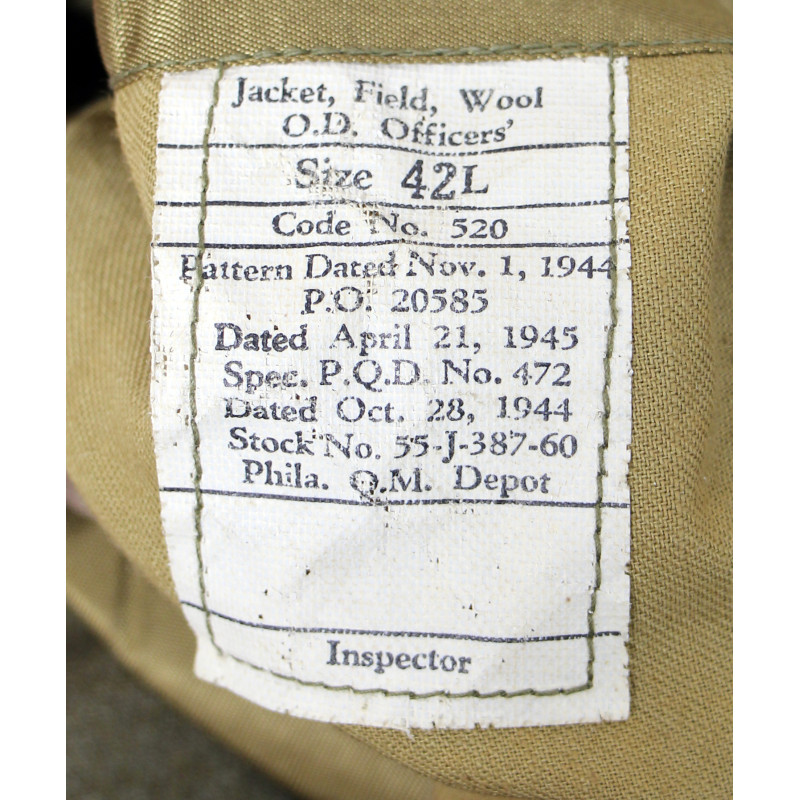 Blouson Ike, officier, 42L, 1945