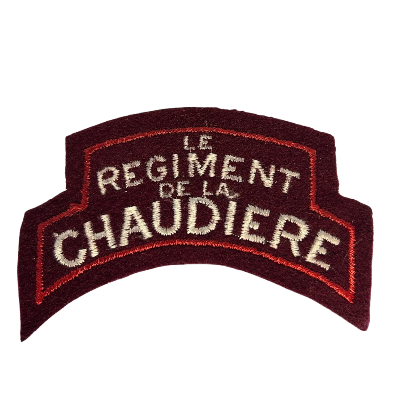 Titre d'épaule, Le Régiment de la Chaudière, Normandie, brodé