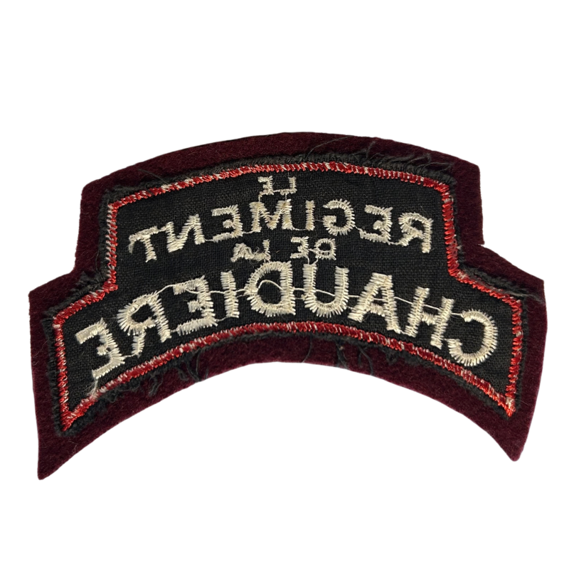 Titre d'épaule, Le Régiment de la Chaudière, Normandie, brodé