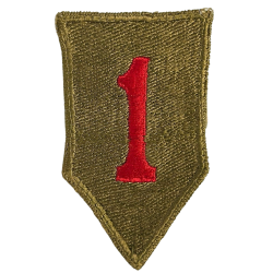 Insigne, 1st Infantry Division, fabrication locale, armée d'occupation