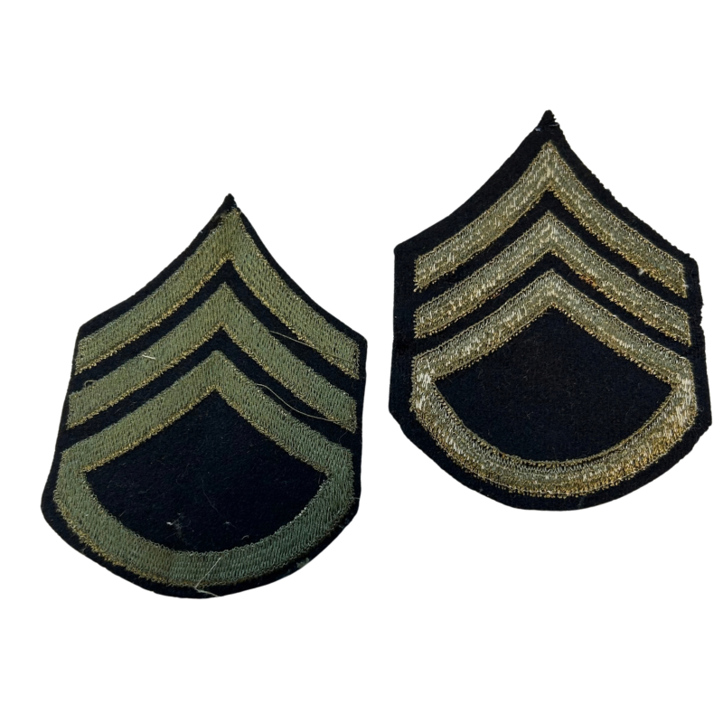 Chevrons de Staff Sergeant, US Army, OD, feutre
