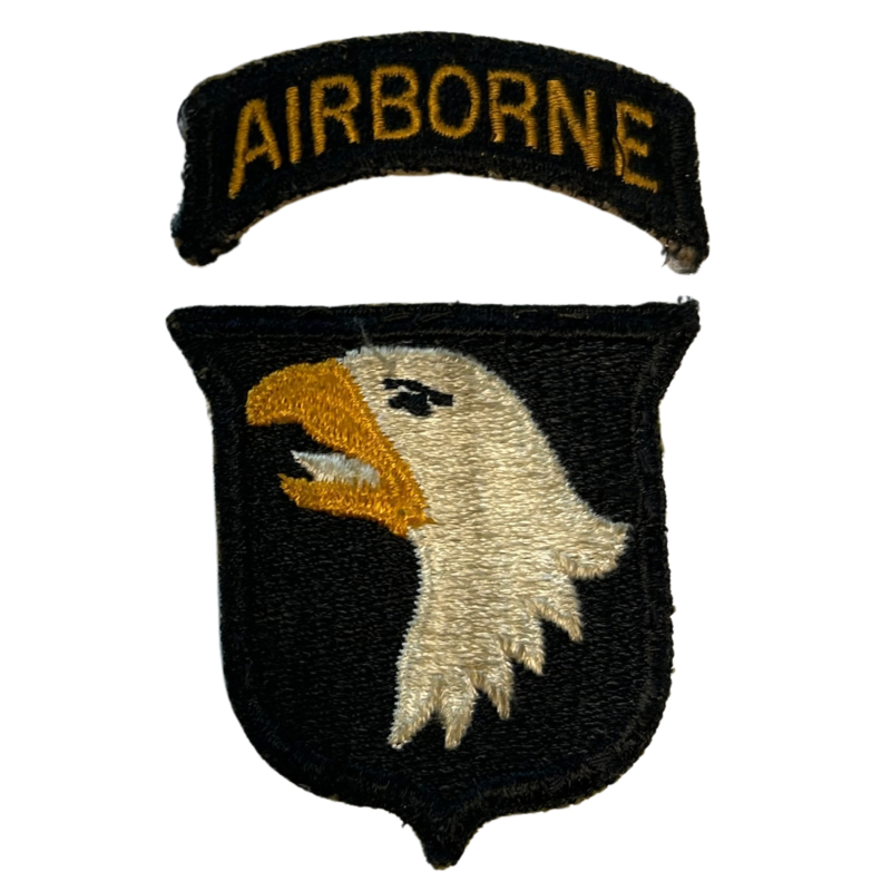 Patch, 101st Airborne Division, Type 6, White Tongue, Green back 1943