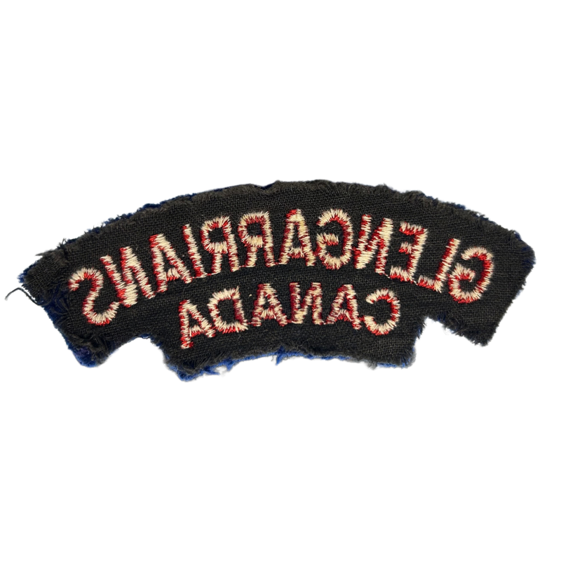 Shoulder Title, The Stormont, Dundas and Glengarry Highlanders, Normandy, Embroidered