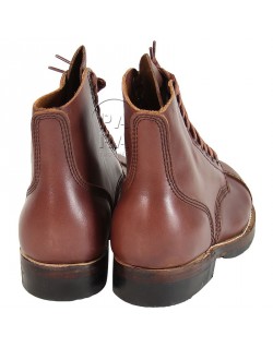 Brodequins de combat, cuir lisse