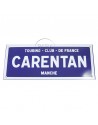 Sign, Road, Carentan, Enameled, 48 x 20 cm