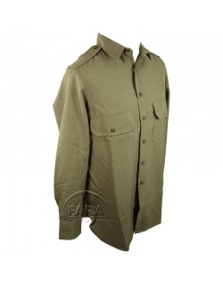 Chemise en laine moutarde, officier