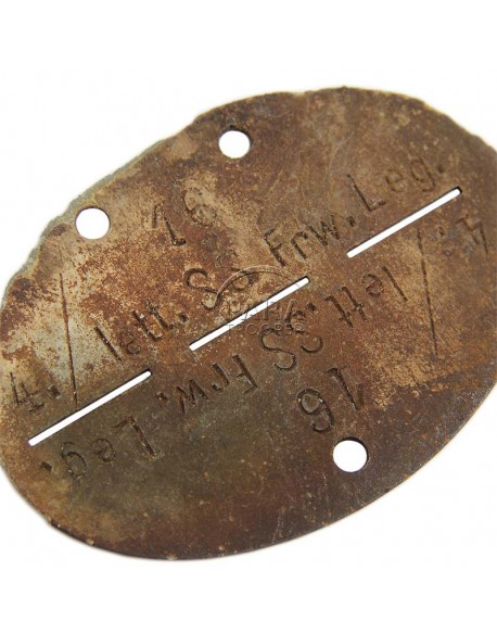 Tag, Identity, German, 15th Waffen Grenadier Division of the SS Tag, Identity, German, 15th Waffen Grenadier Division of the SS