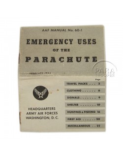 Manual, AAF, Emergency uses of the Parachute