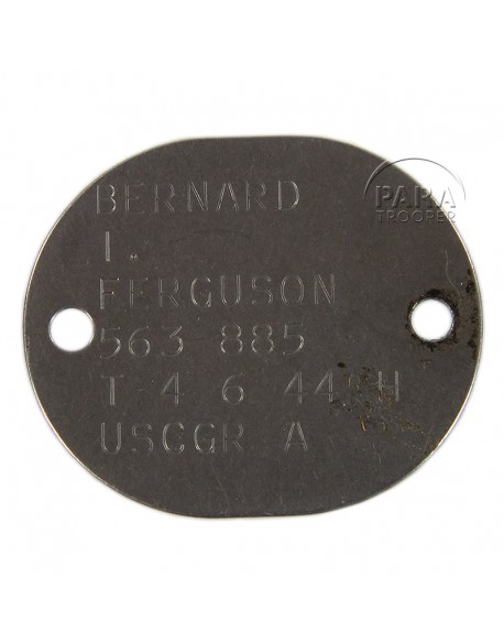Dog tag, USCG, 1944 Dog tag, USCG, 1944