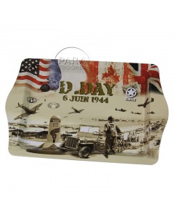 Tray, Metal, Normandie D-Day, Flags