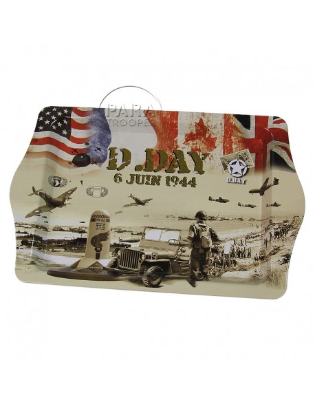 Tray, Metal, Normandie D-Day, Flags