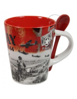 Mug, D-Day allied flags