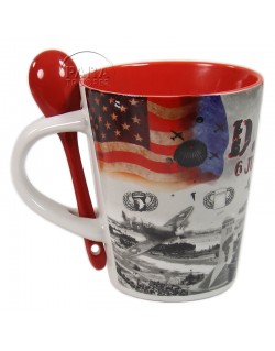 Mug, D-Day allied flags