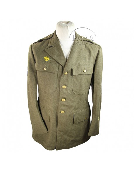 Coat, Wool, Serge, OD, 42R, 1940 Coat, Wool, Serge, OD, 42R, 1940