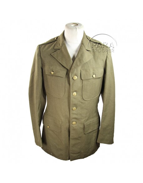 Coat, Wool, Serge, OD, 40 XL Coat, Wool, Serge, OD, 40 XL