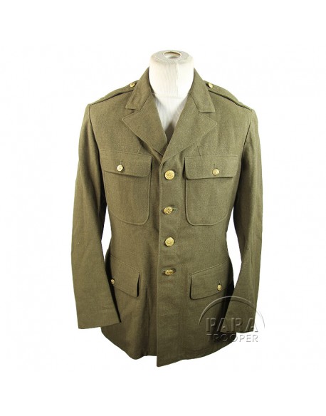 Coat, Wool, Serge, OD, 40 L, Named Coat, Wool, Serge, OD, 40 L, Named