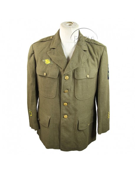 Coat, Wool, Serge, OD, 44 S, Named Coat, Wool, Serge, OD, 44 S, Named
