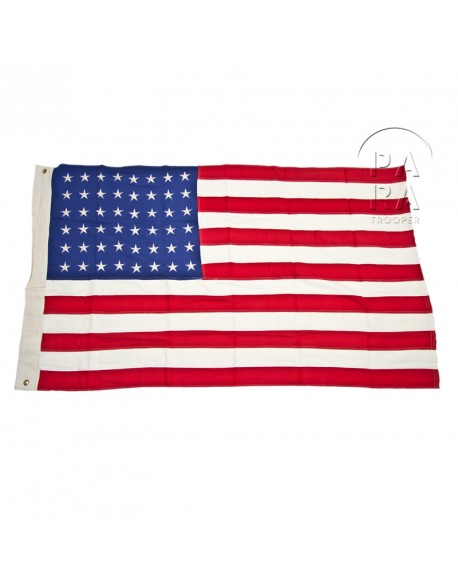 Drapeau US 48 étoiles brodées, coton