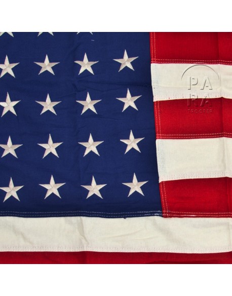 Drapeau US 48 étoiles brodées, coton