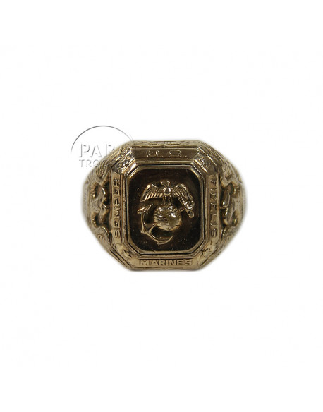 Ring, US Marine Corps, Gold Plated Ring, US Marine Corps, Gold Plated