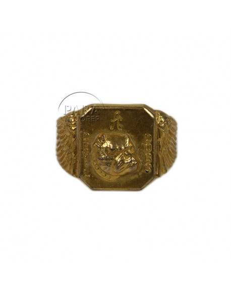 Ring, USMC, Devil Dogs, Gold Plated Ring, USMC, Devil Dogs, Gold Plated