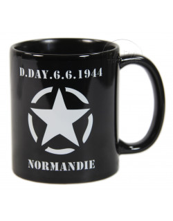 Mug D-Day, star, black