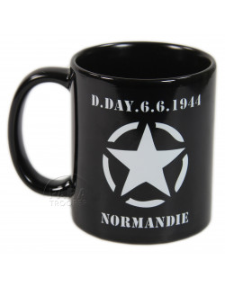 Mug D-Day, star, black