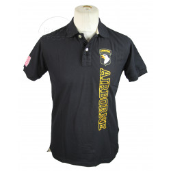 Polo shirt, Black, 101 AIRBORNE