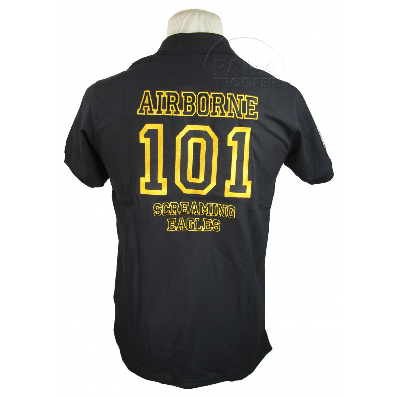 Polo shirt, Black, 101 AIRBORNE