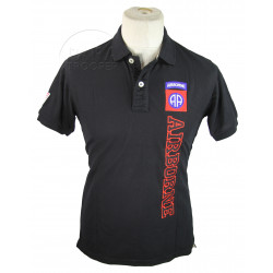 Polo shirt, Black, 82nd Airborne Division