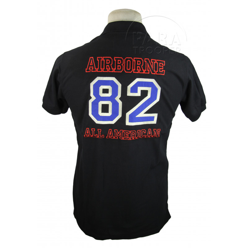 Polo shirt, Black, 82nd Airborne Division