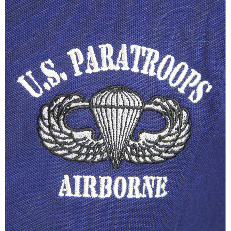 Polo shirt, Blue, US Paratroops