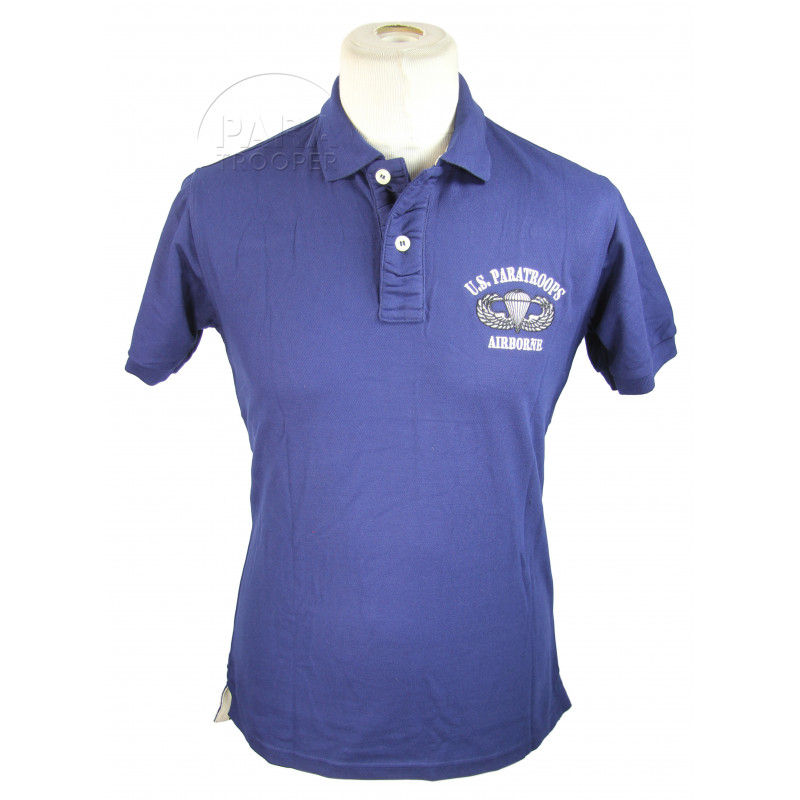 Polo shirt, Blue, US Paratroops