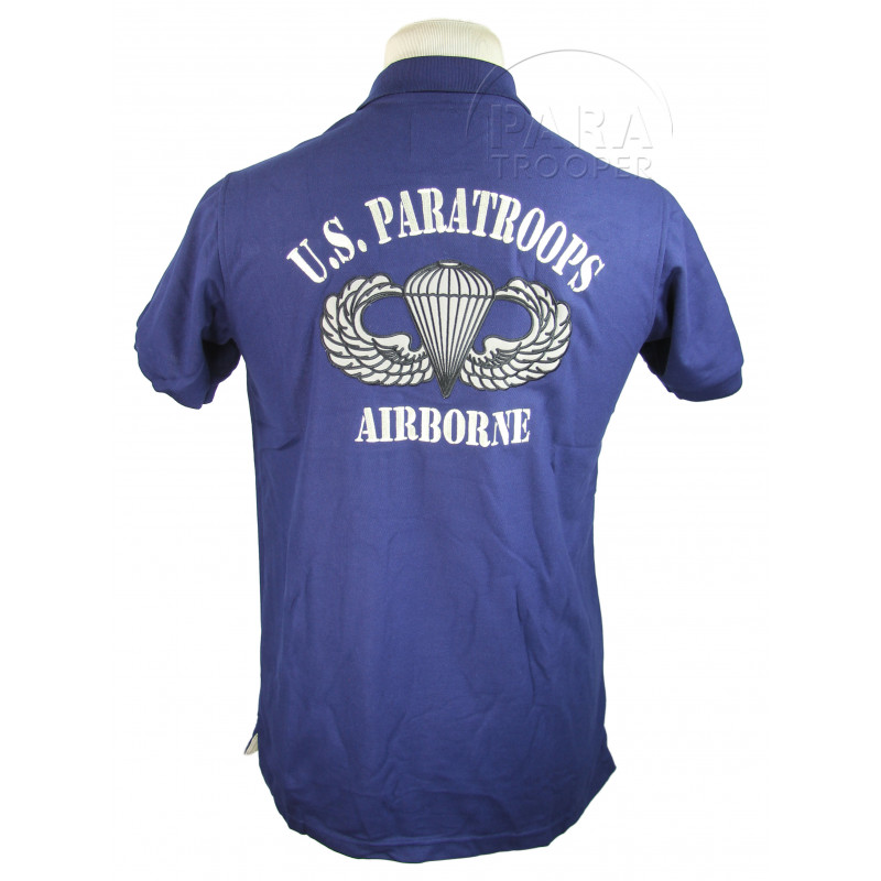 Polo shirt, Blue, US Paratroops