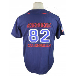 Chemise Baseball, bleu marine, 82nd Airborne