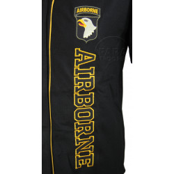 Chemise Baseball, noire, 101st Airborne