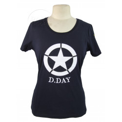 T-shirt femme, bleu marine, D-Day