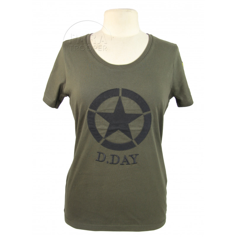 T-shirt femme, kaki, D-Day