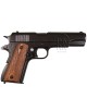 Colt M1911 A1, metal, wooden striated grips, removable