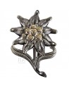 Insigne edelweiss métal pour casquette Insigne edelweiss métal pour casquette