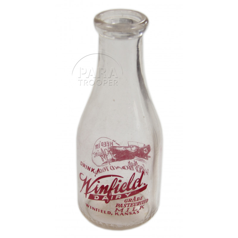 Bottle, Milk, US War Bonds, Winflied Bottle, Milk, US War Bonds, Winflied